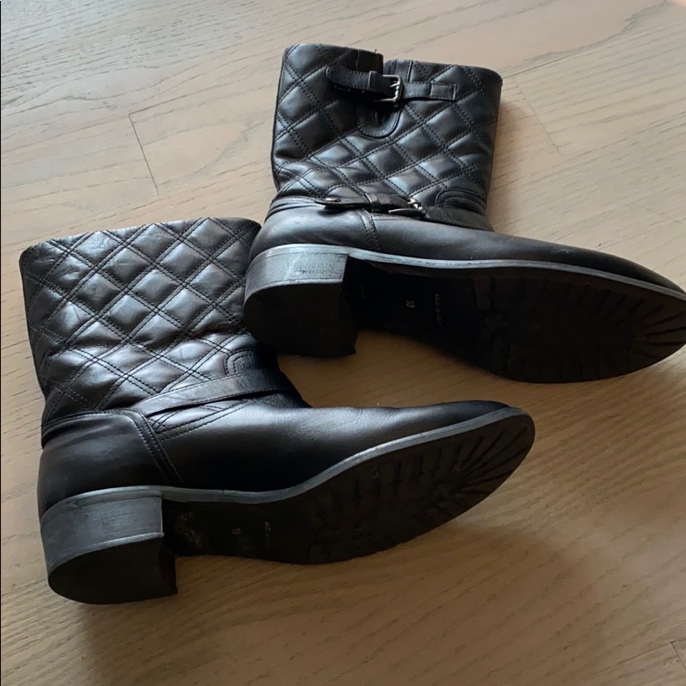 Black Leather Italian Boots - Size 10 - Picture 4 of 7